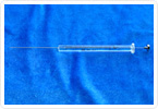 Cone tip syringe for GC analysis
